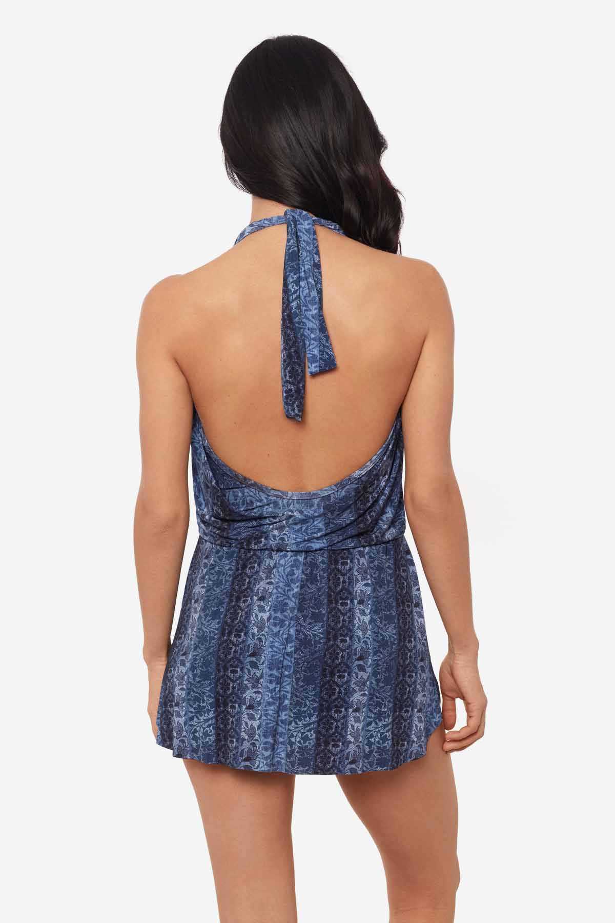 Miraclesuit Blue/Multi Magicsuit Via Roma Ellie One Piece Swimdress