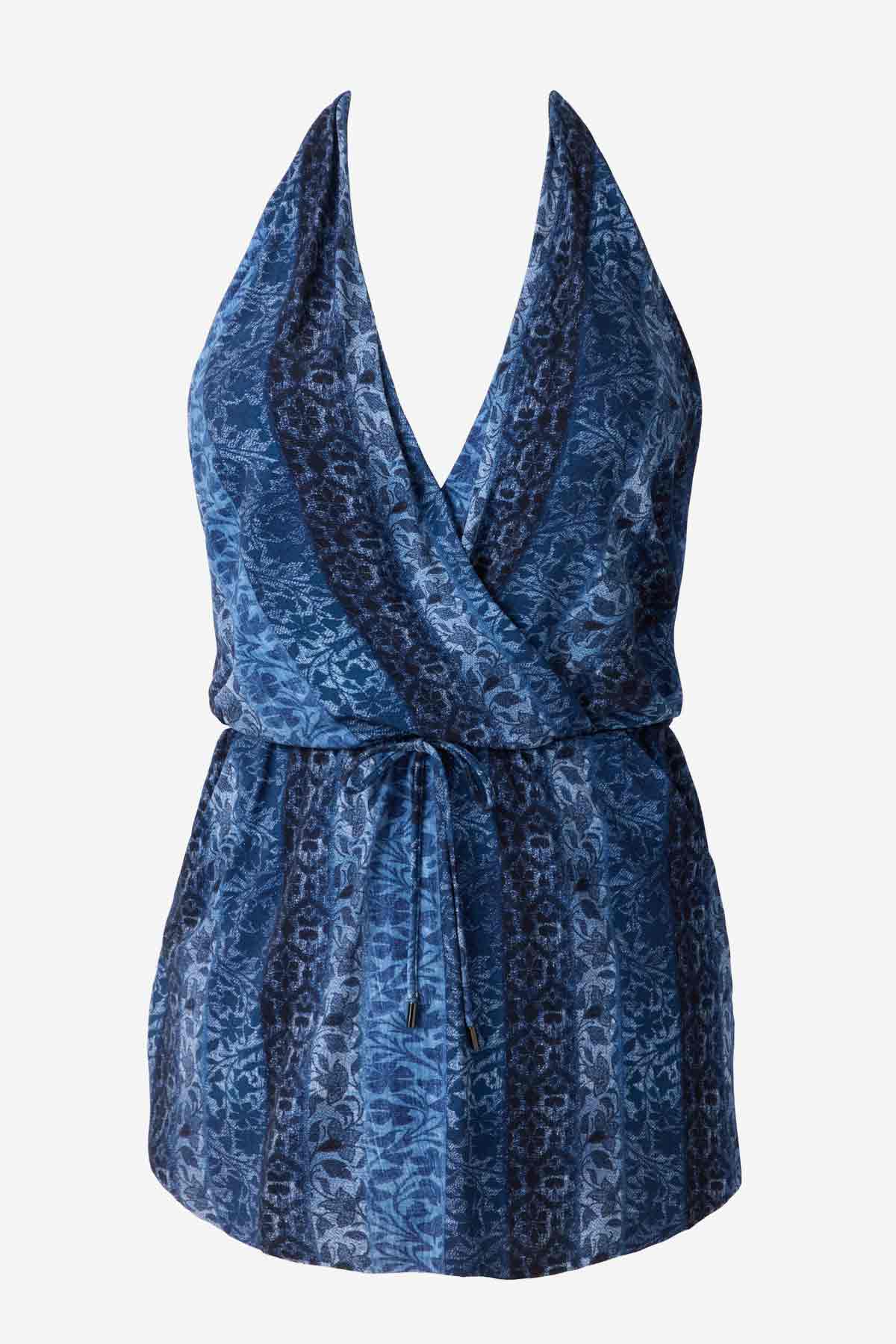 Miraclesuit Blue/Multi Magicsuit Via Roma Ellie One Piece Swimdress
