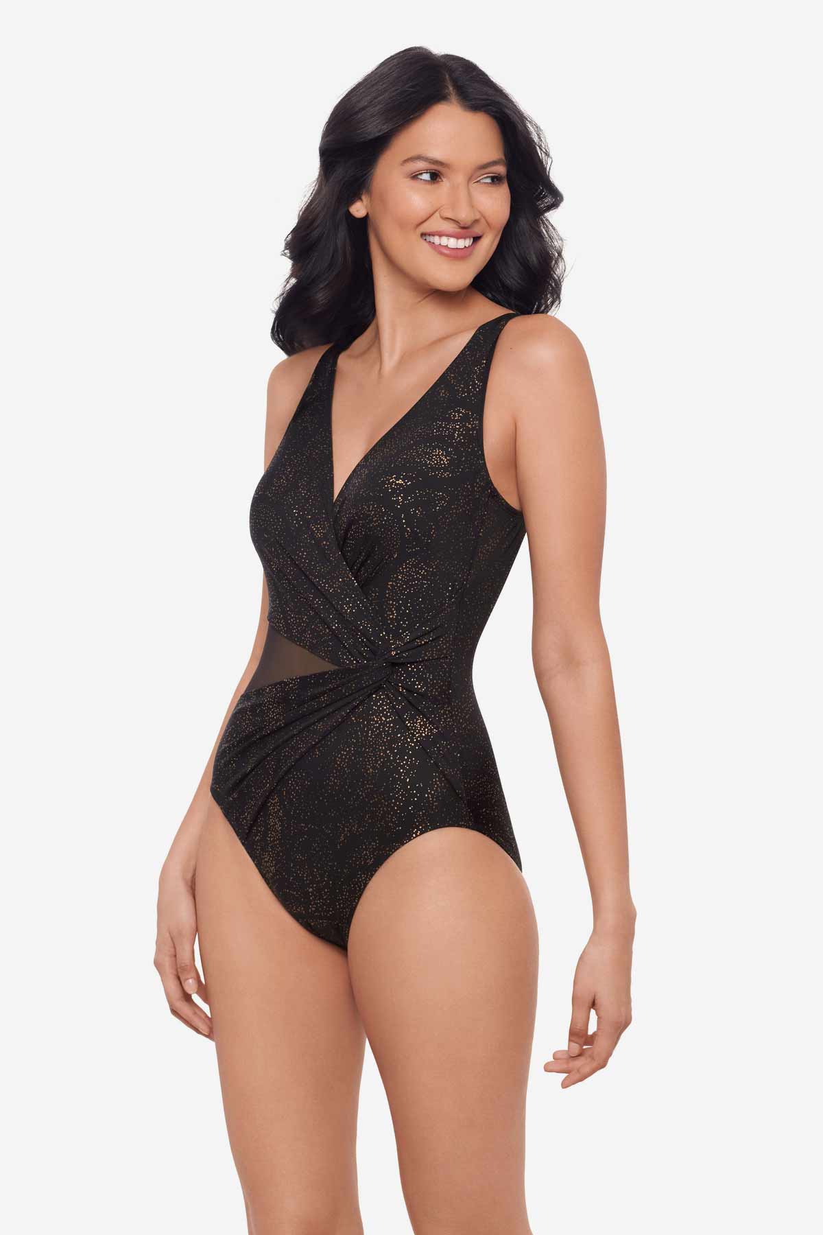 Miraclesuit Black Brillante Circe One Piece Swimsuit