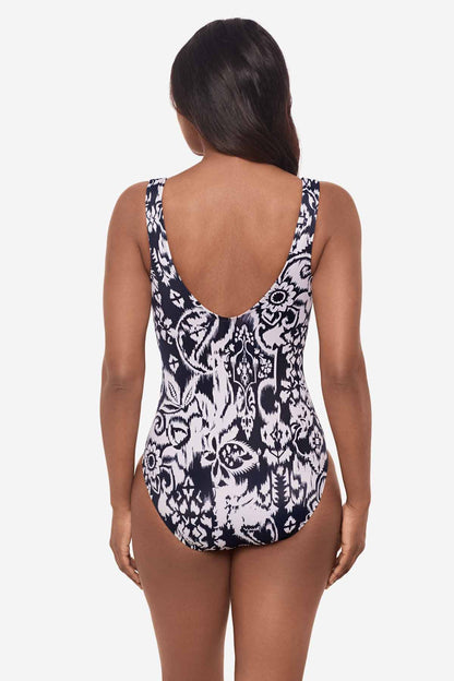 Miraclesuit Midnight/White Talavera Escape One Piece Swimsuit
