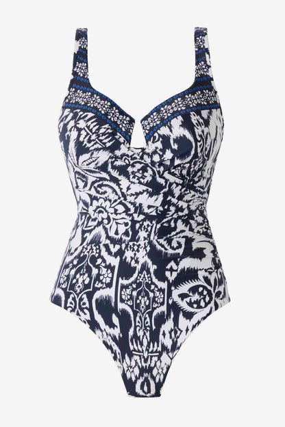 Miraclesuit Midnight/White Talavera Escape One Piece Swimsuit