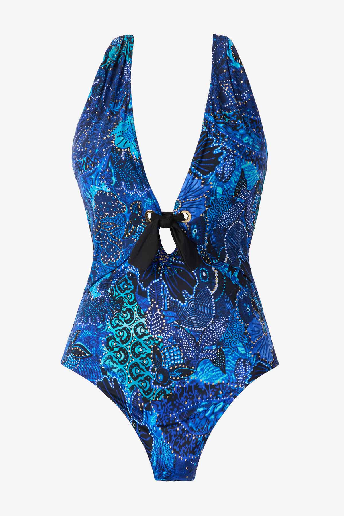 Miraclesuit Blue/Multi Magicsuit Jewels In The Nile Halle One Piece Swimsuit