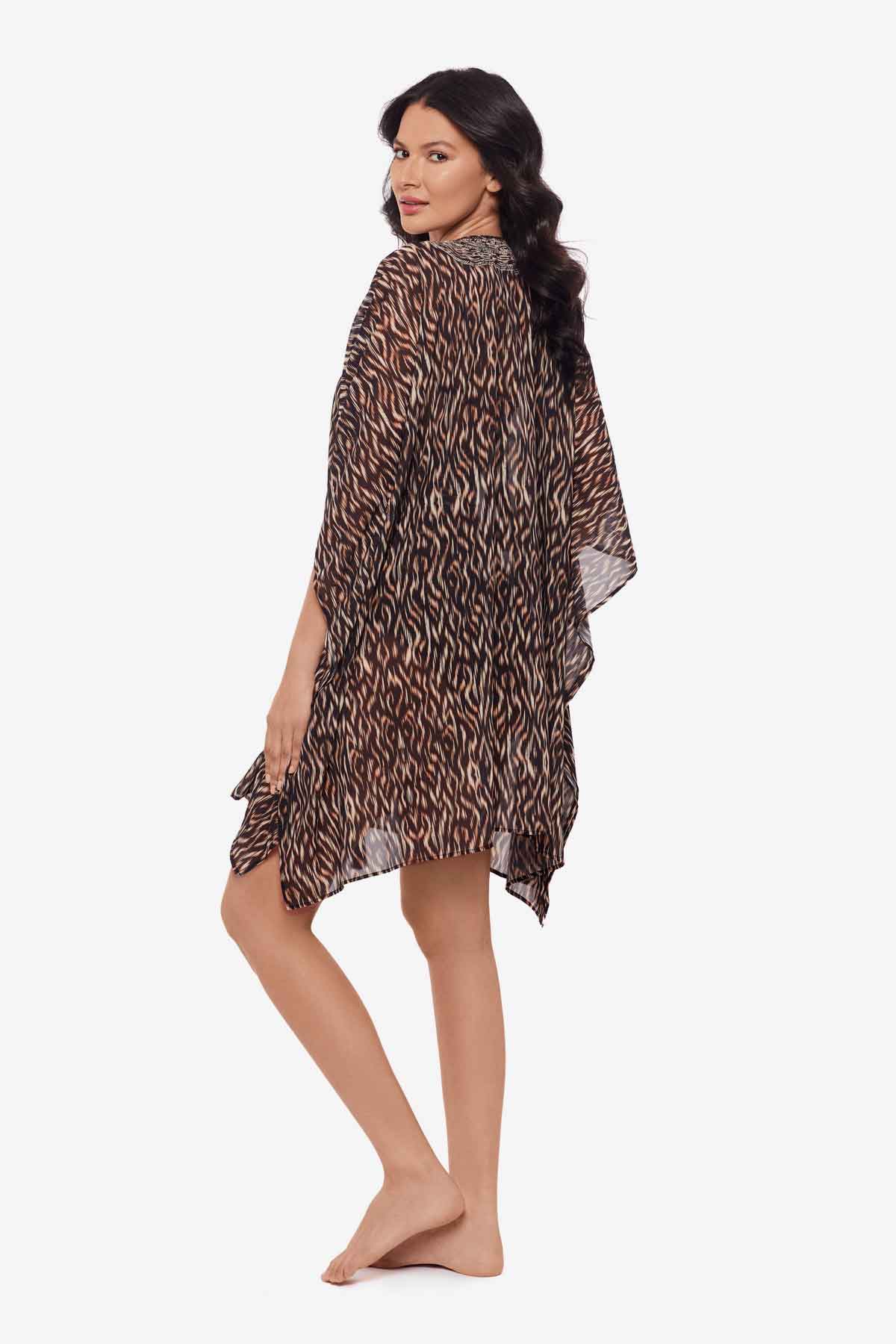 Miraclesuit Black/Multi Topkapi Caftan Swim Cover Up