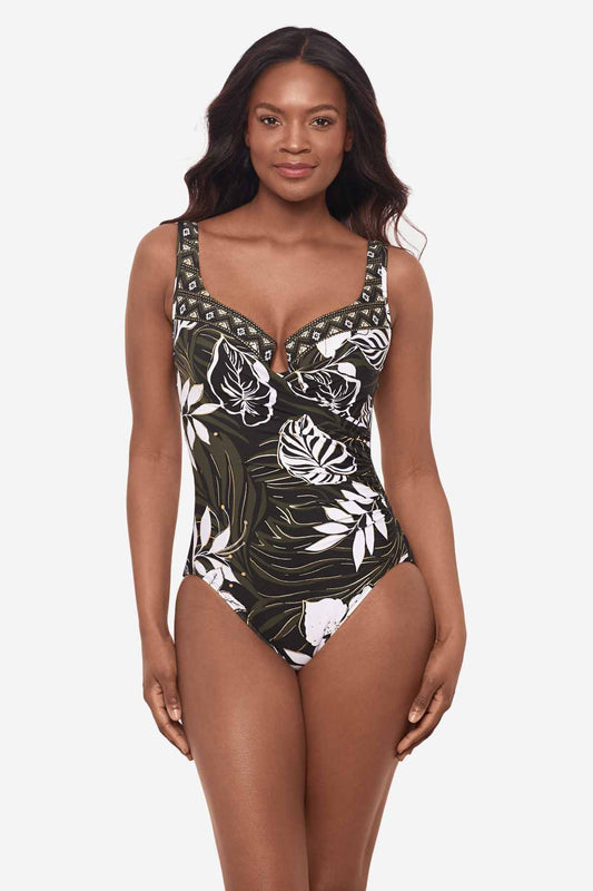 Miraclesuit Black/Multi Elle Dorado Escape One Piece Swimsuit