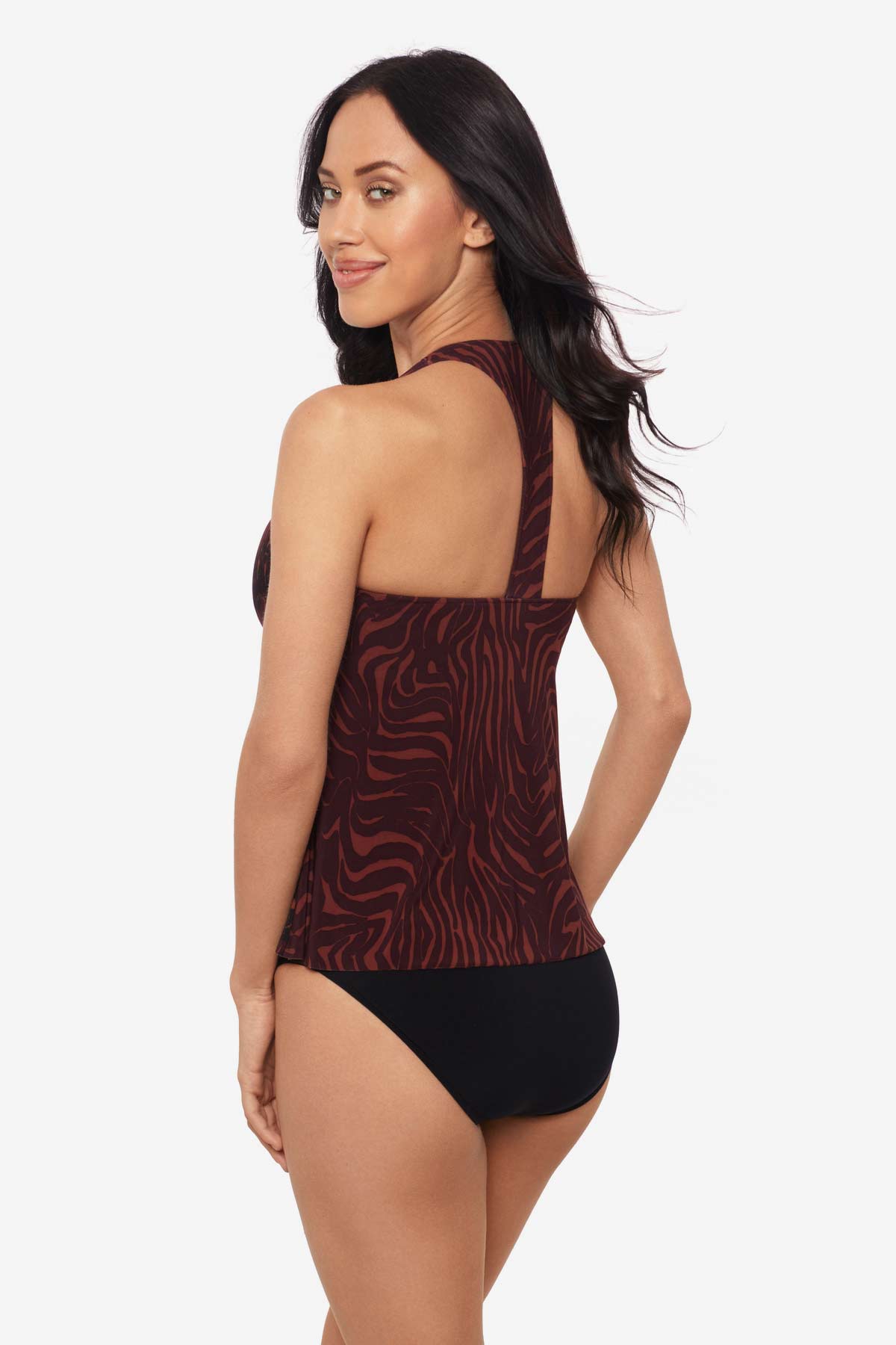 Miraclesuit Brown/Multi Magicsuit Zabra Taylor Tankini Top