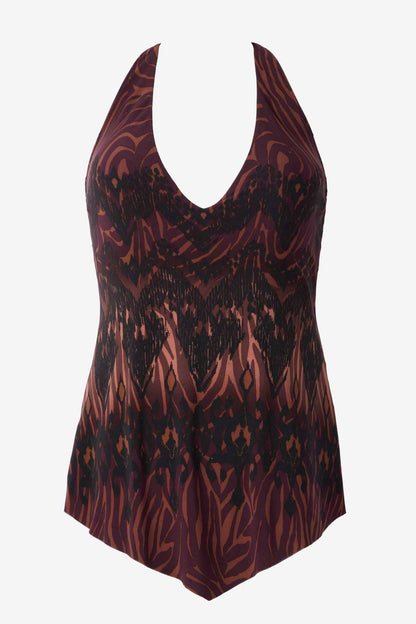 Miraclesuit Brown/Multi Magicsuit Zabra Taylor Tankini Top