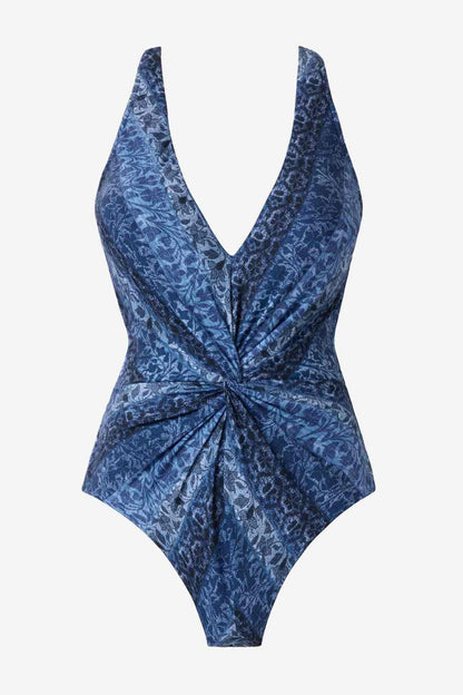 Miraclesuit Blue/Multi Magicsuit Via Roma Drew One Piece Swimsuit