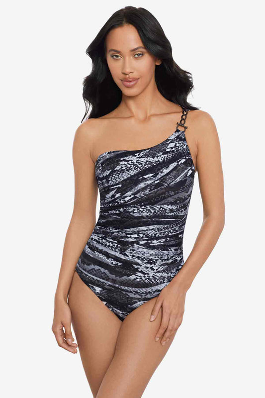 Miraclesuit Black/Grey Magicsuit Za'Atar Charlize One Piece Swimsuit