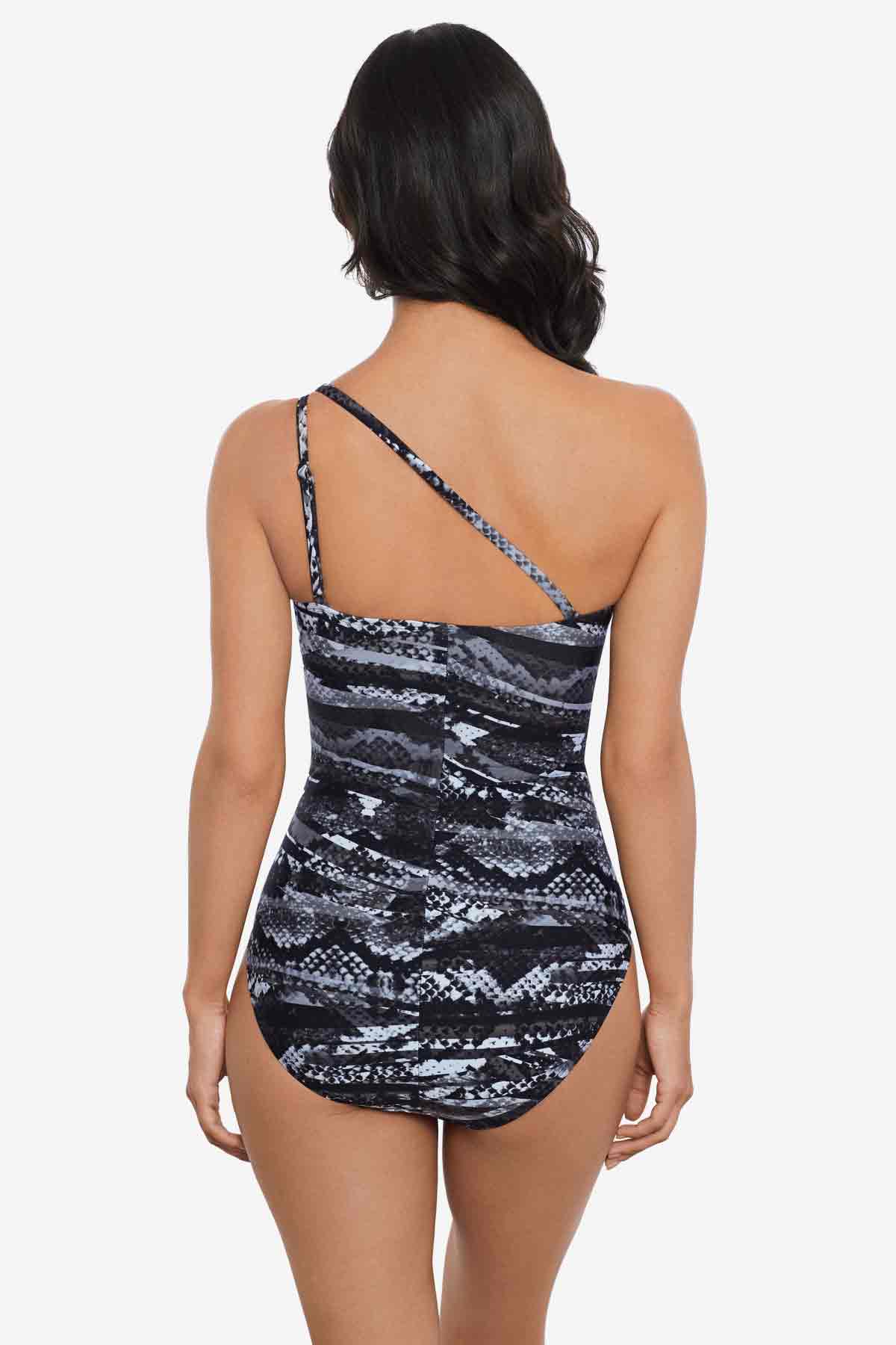 Miraclesuit Black/Grey Magicsuit Za'Atar Charlize One Piece Swimsuit