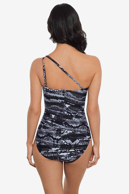 Miraclesuit Black/Grey Magicsuit Za'Atar Charlize One Piece Swimsuit