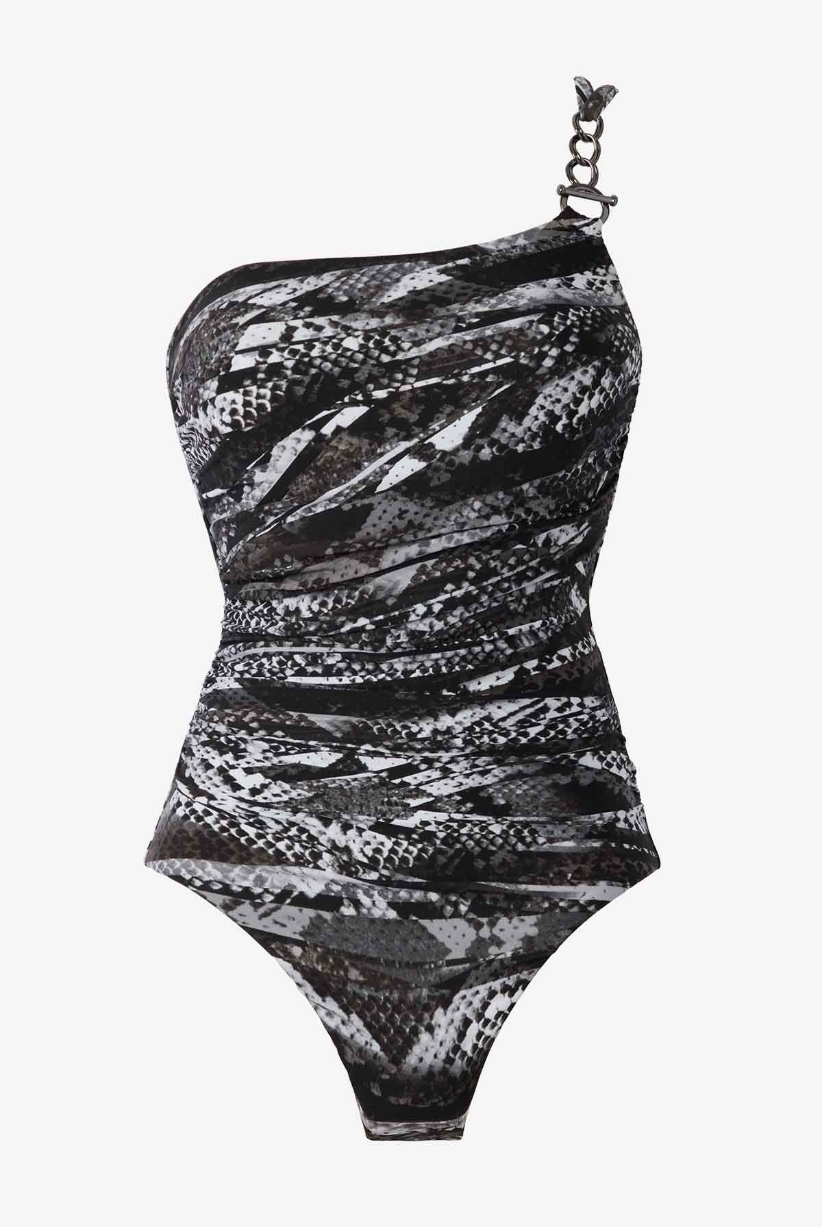 Miraclesuit Black/Grey Magicsuit Za'Atar Charlize One Piece Swimsuit