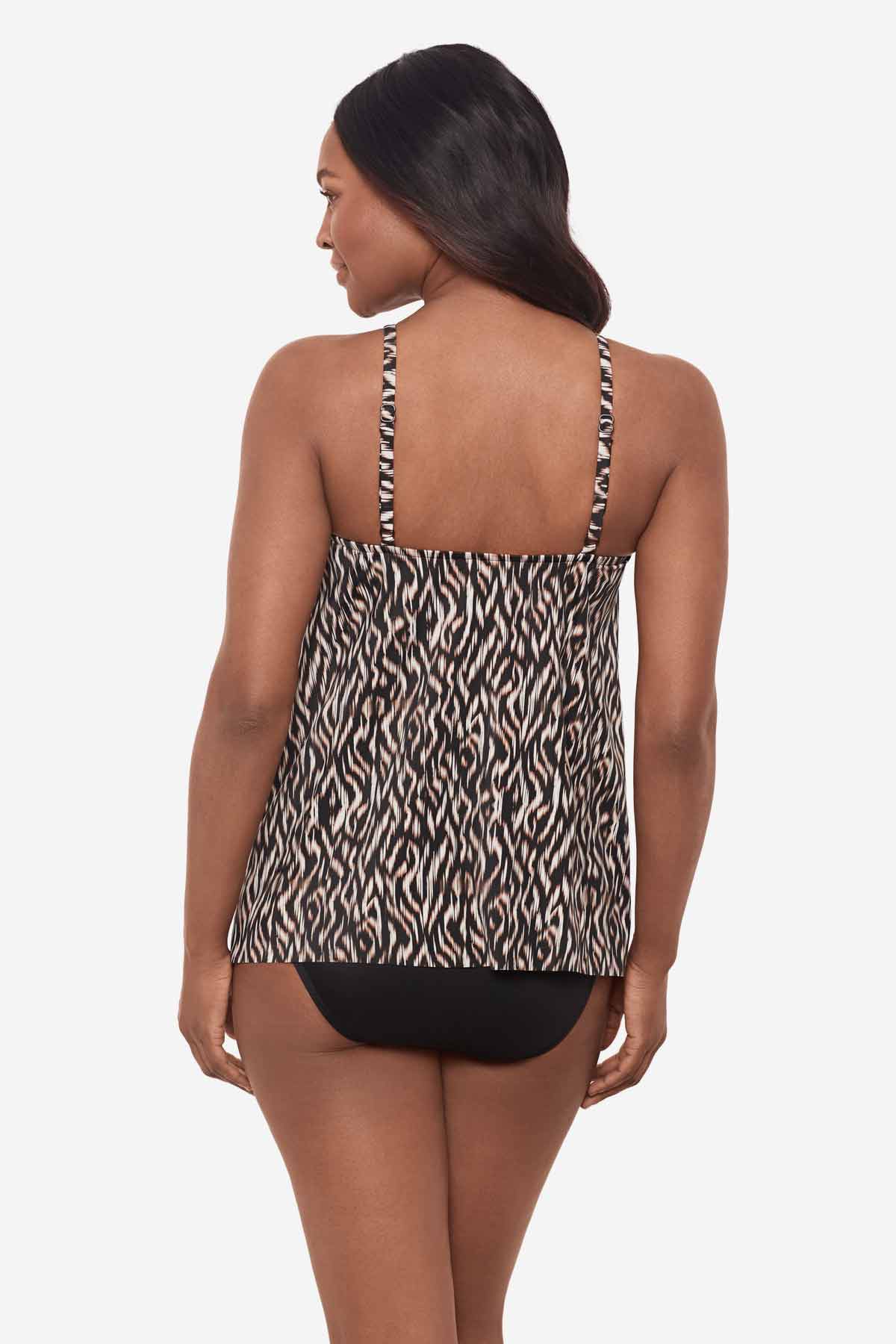 Miraclesuit Black/Multi Topkapi Peephole Tankini Top
