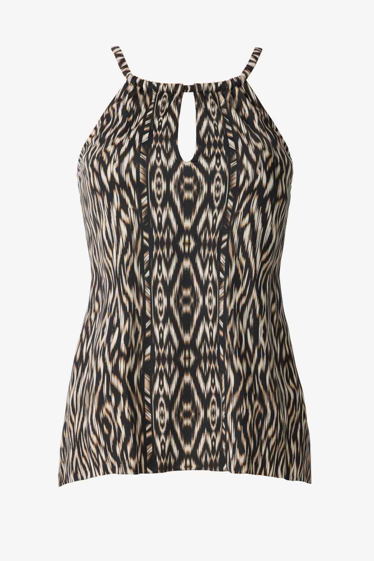 Miraclesuit Black/Multi Topkapi Peephole Tankini Top