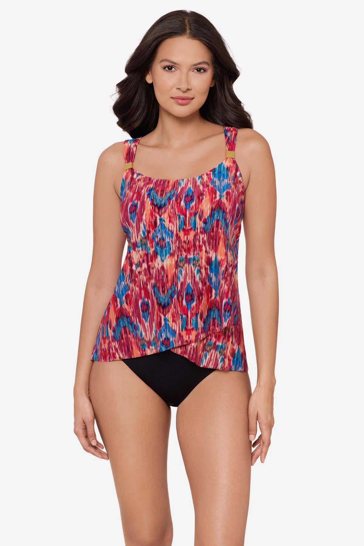 Miraclesuit Multi DD-Cup Dazzle Tankini Top in Ikat Dorado