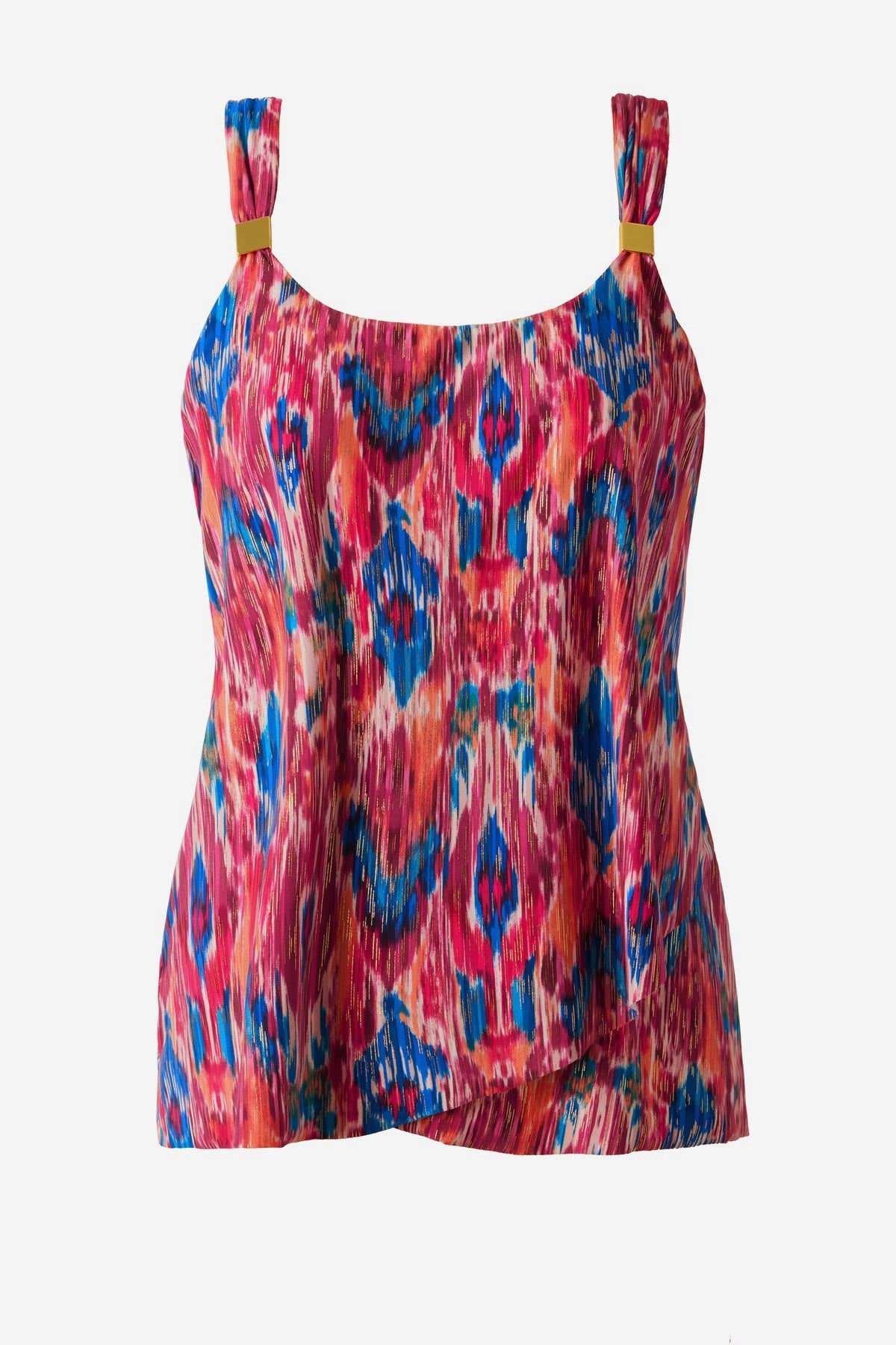 Miraclesuit Multi DD-Cup Dazzle Tankini Top in Ikat Dorado