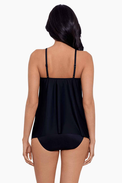 Miraclesuit Black/Multi Precioso Peephole Tankini Top DD-Cup