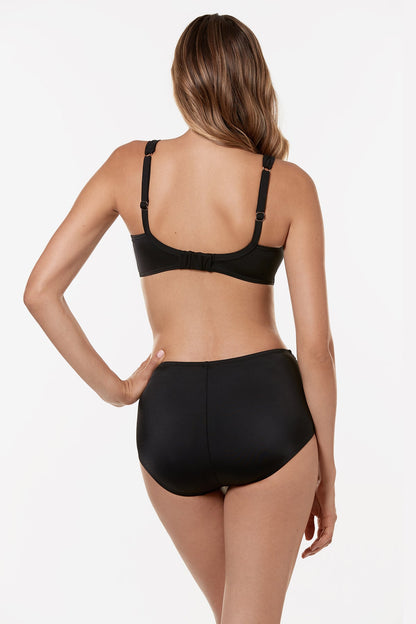 Miraclesuit Black Underwire Plunge Bra Top
