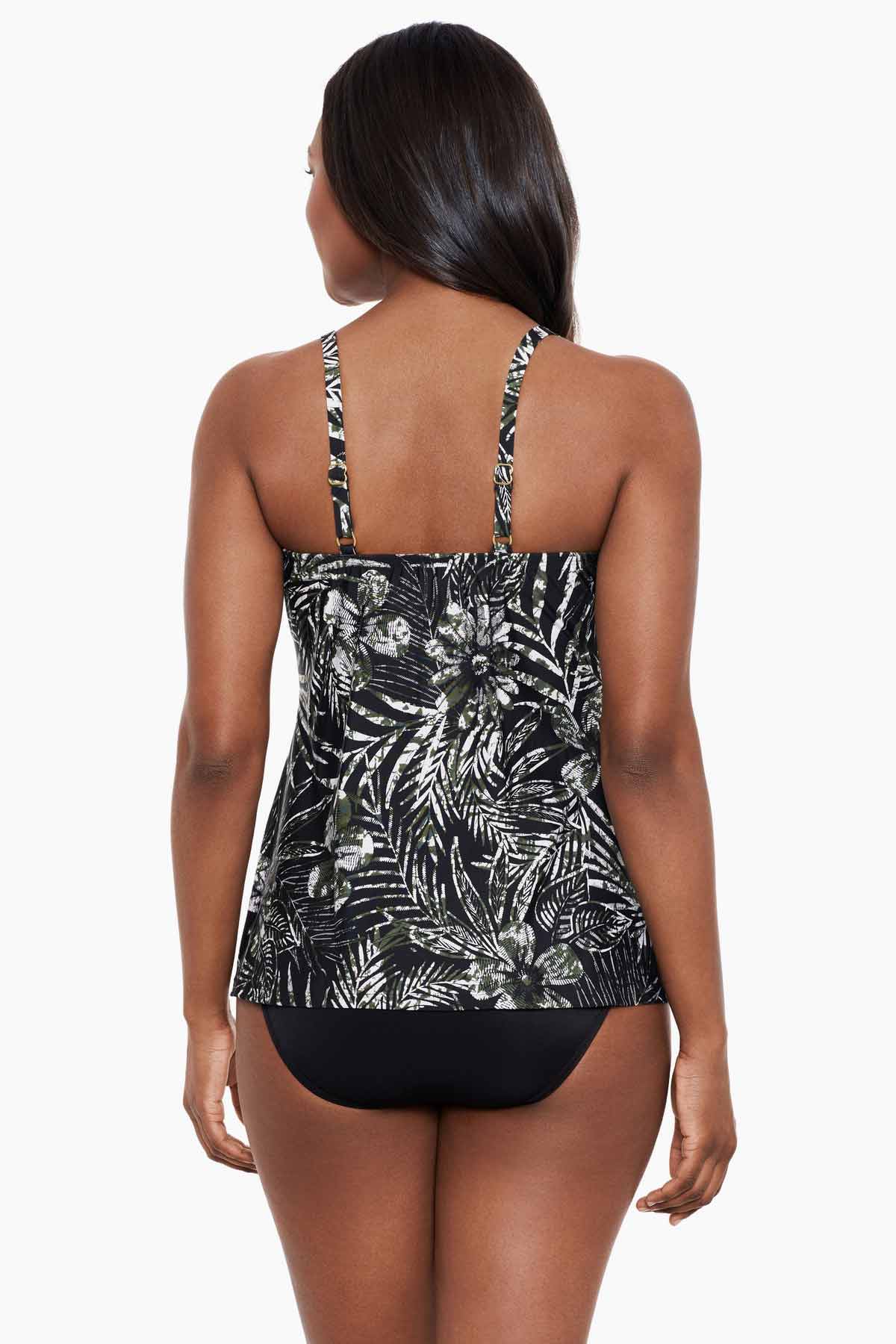 Miraclesuit Black/Multi Zahara Love Knot Tankini Top DD-Cup