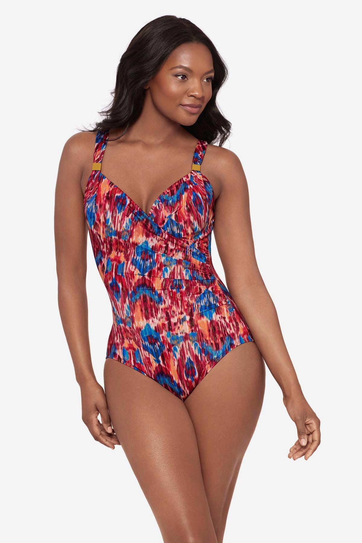 Miraclesuit Multi DD-Cup Siren One Piece in Ikat Dorado