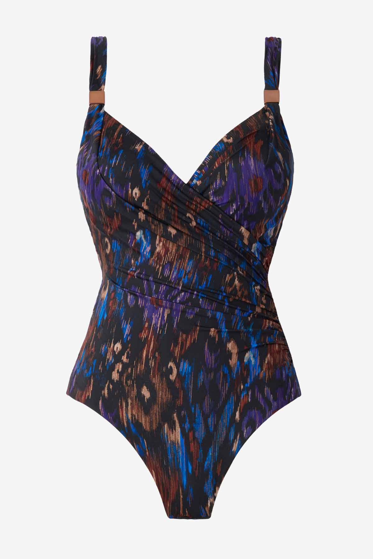 Miraclesuit Black/Multi Tapiz Siren One Piece Swimsuit DD-Cup
