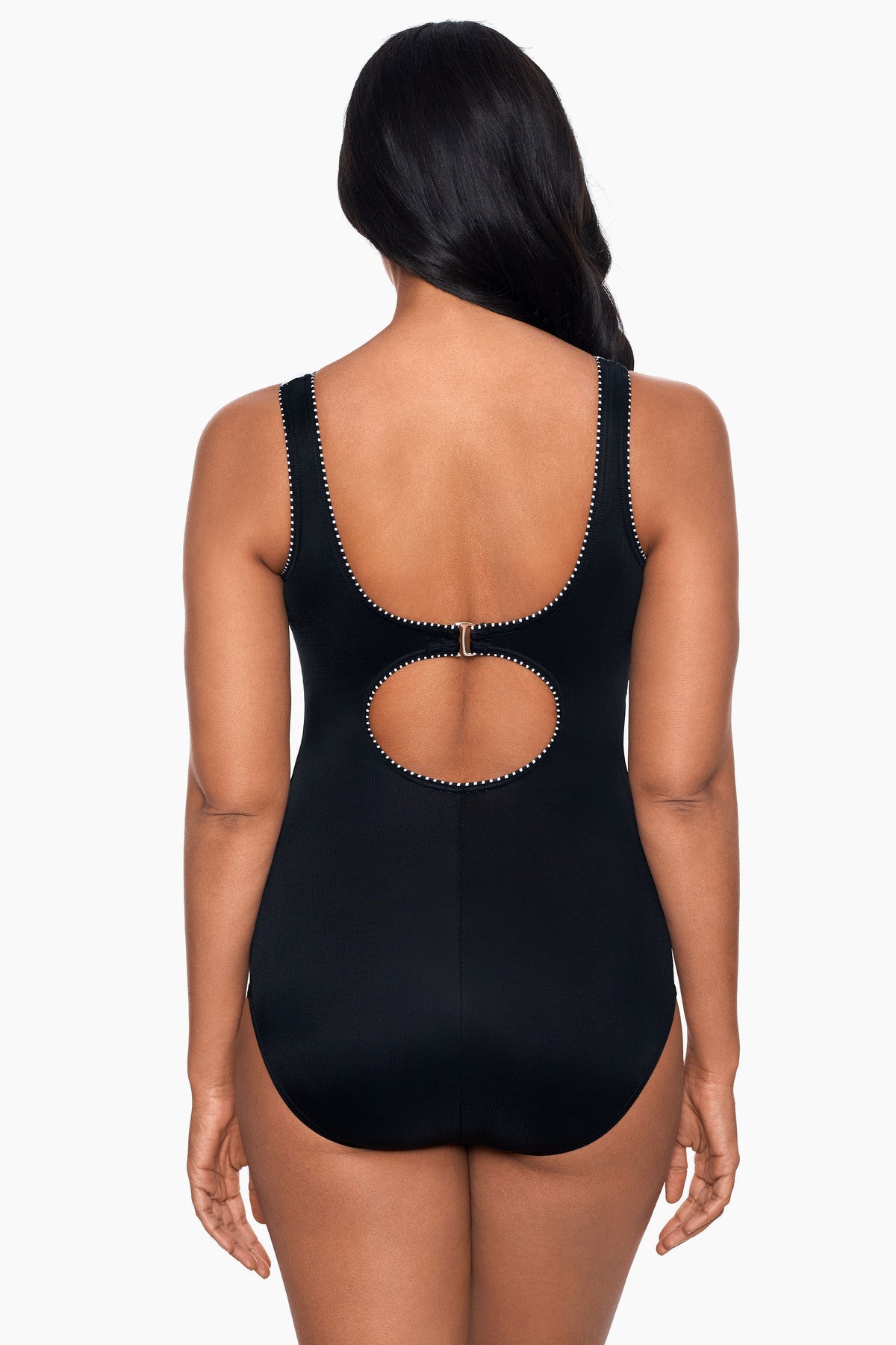 Miraclesuit Black/White Colorblock Touche One Piece Swimsuit DD-Cups