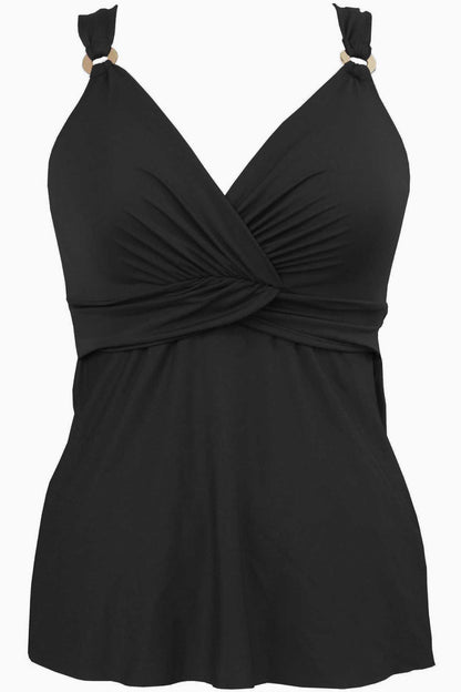 Miraclesuit Black Underwire Plunge Tankini D-DDD Cup