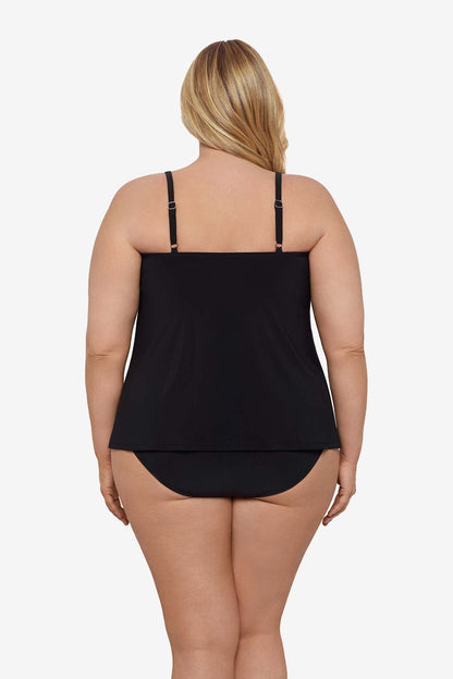 Miraclesuit Black Plus Size Love Knot Tankini