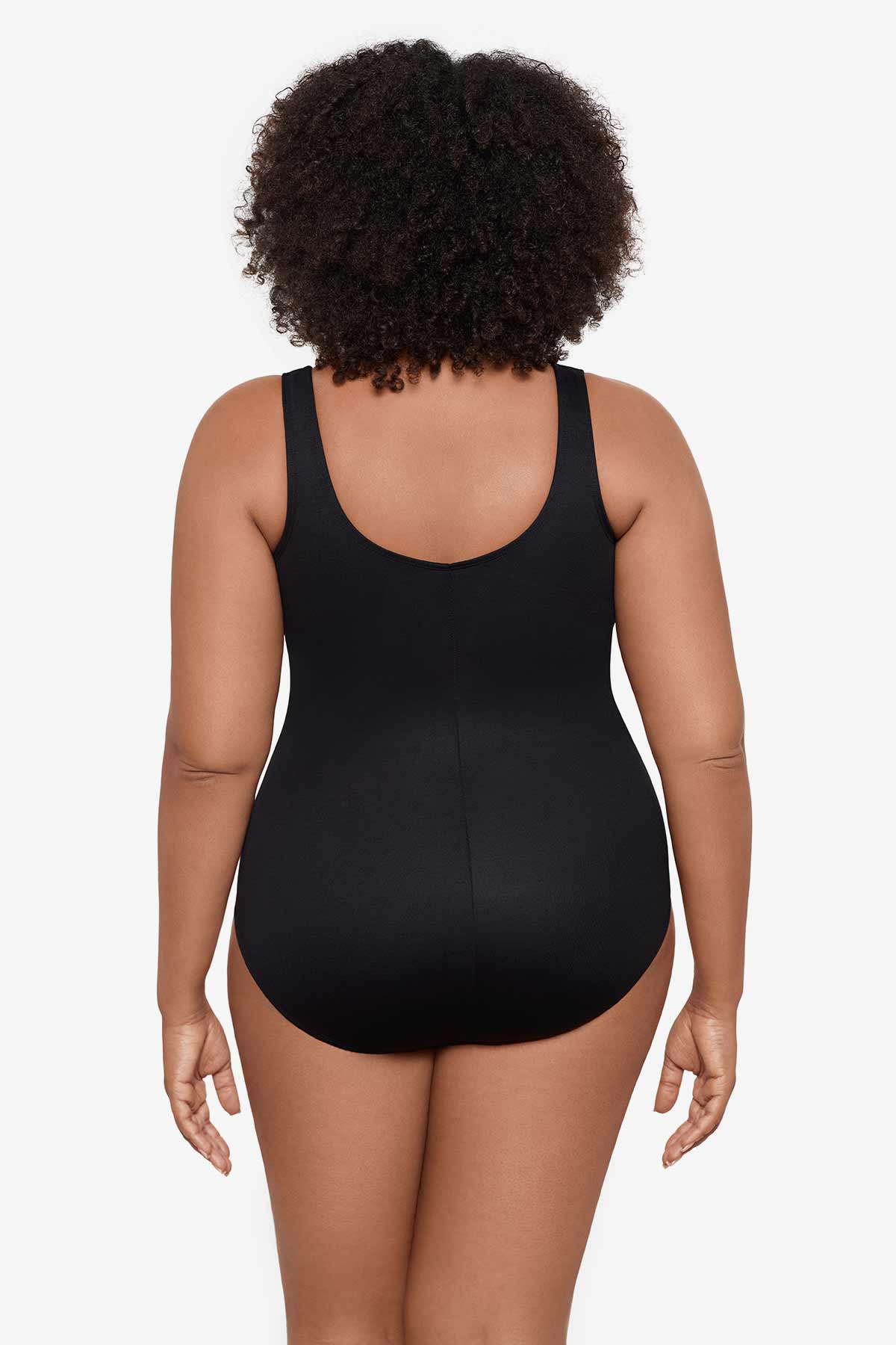 Miraclesuit Black/Multi Plus Size Flor De Mare Oceanus One Piece Swimsuit