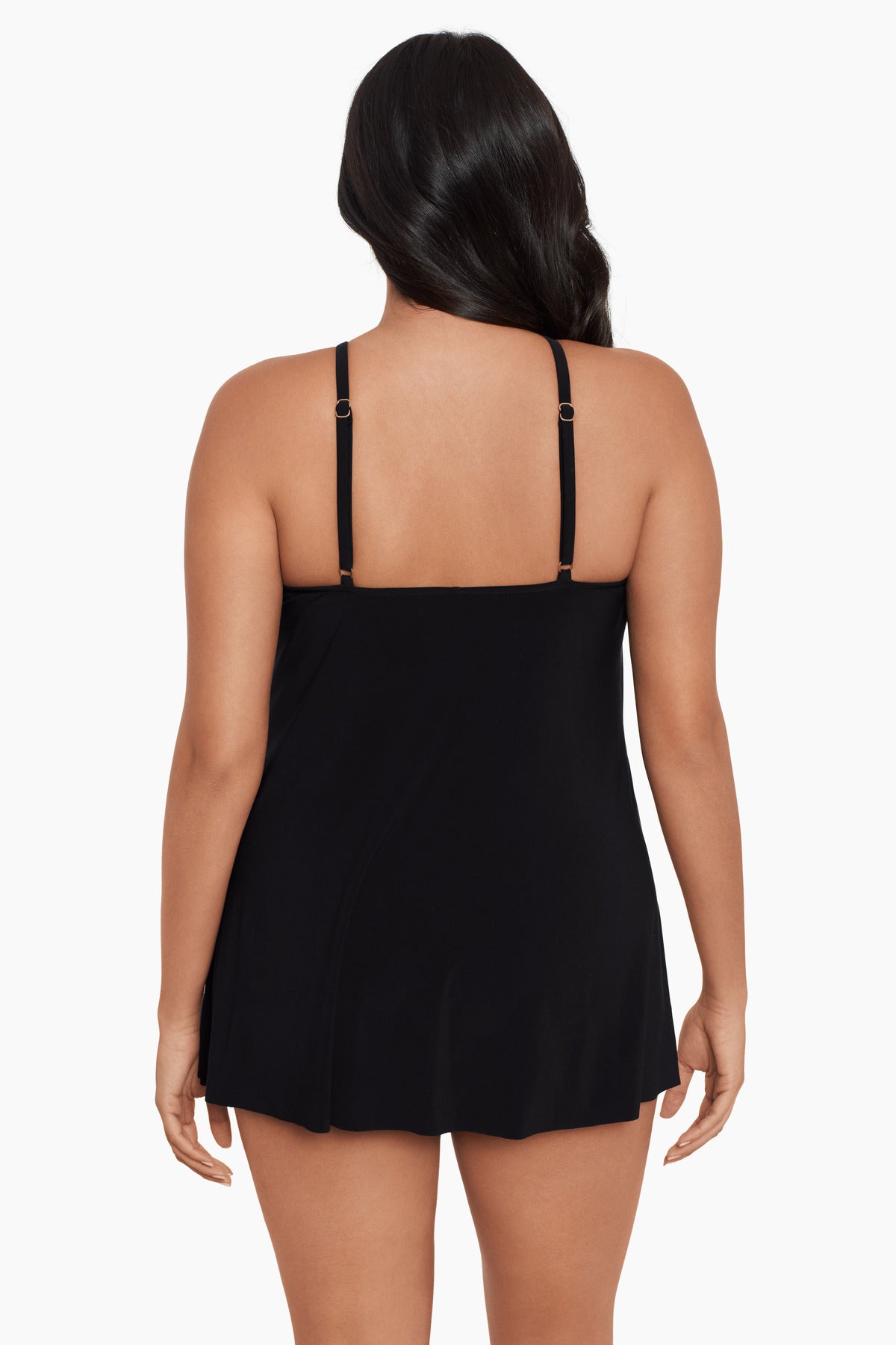 Miraclesuit Black Magicsuit Plus Size Parker One Piece Swim Dress