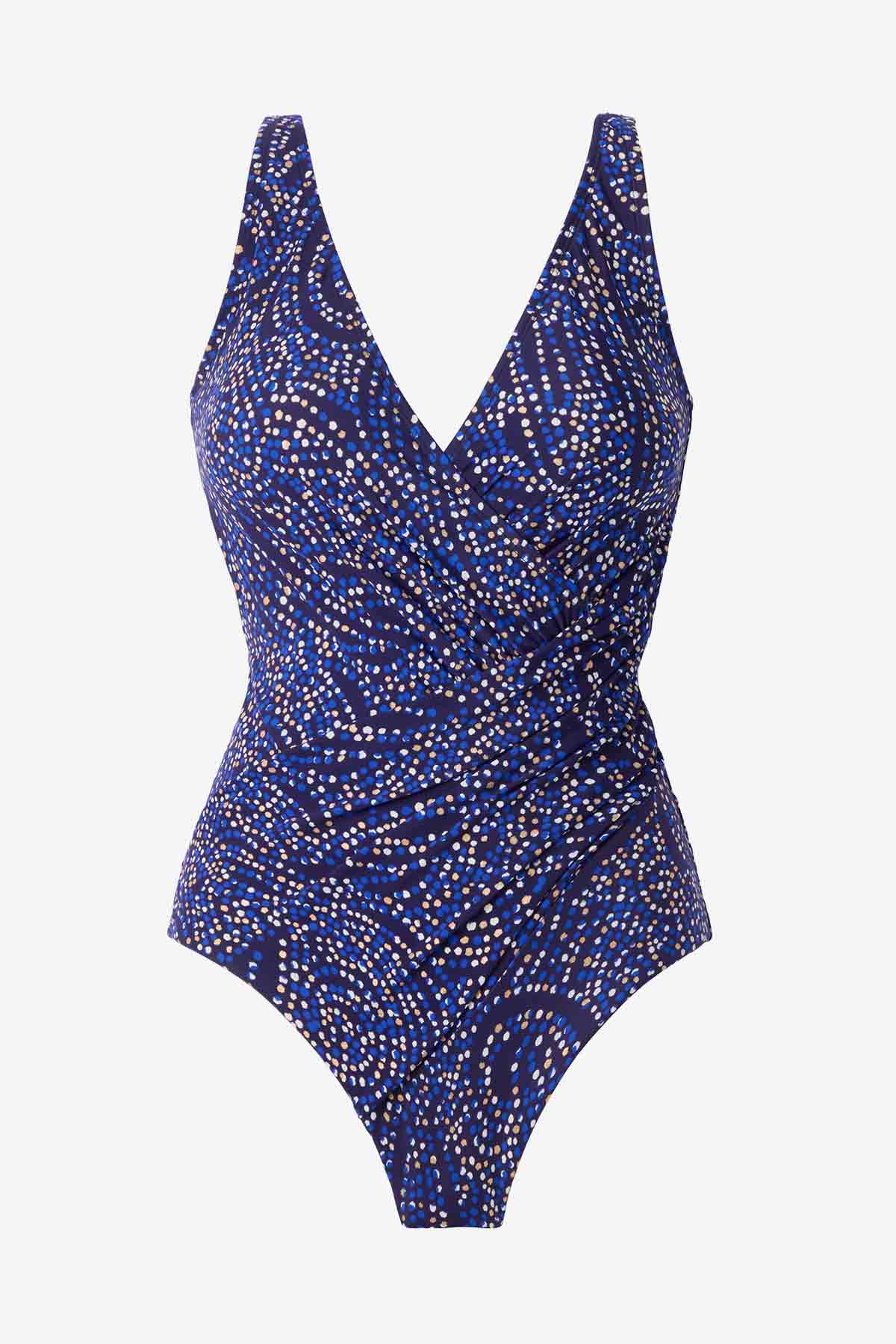 Miraclesuit Plum/Multi Plus Size Spotlight Oceanus One Piece Swimsuit