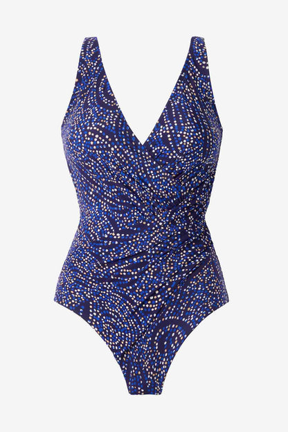 Miraclesuit Plum/Multi Plus Size Spotlight Oceanus One Piece Swimsuit