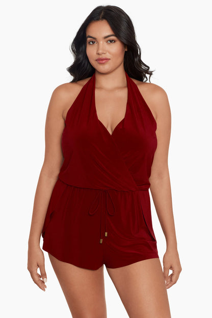 Miraclesuit Merlot Plus Size Bianca Romper