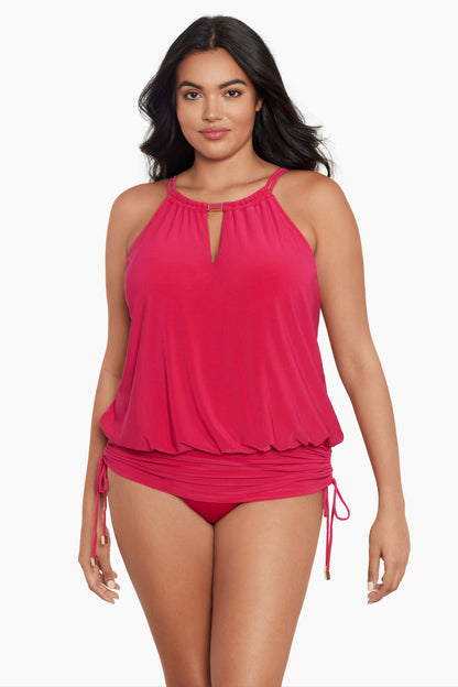 Miraclesuit Ruby Magicsuit Women's Plus Size Swimwear Solid Susan Underwire Tummy Control One Piece Swimdress