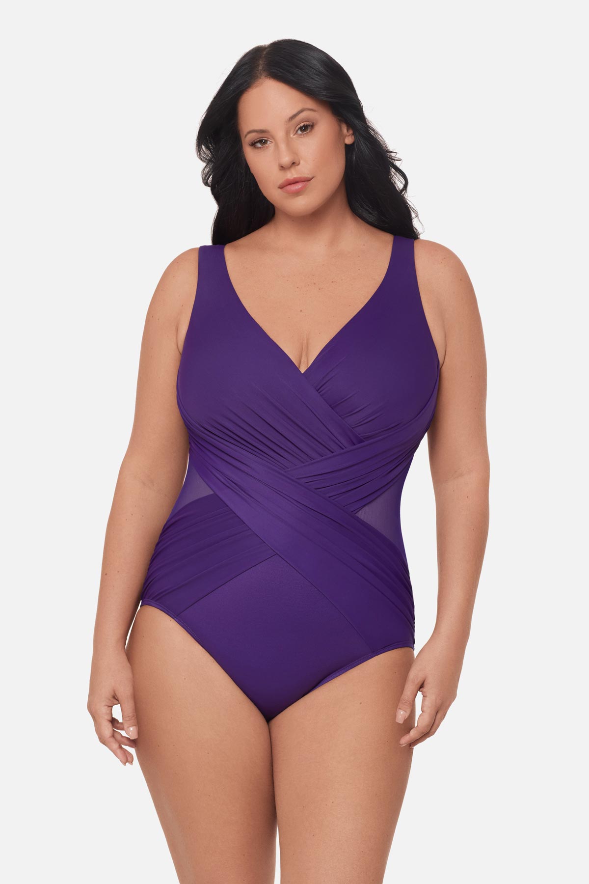 Miraclesuit Mulberry Plus Size Crossover One Piece