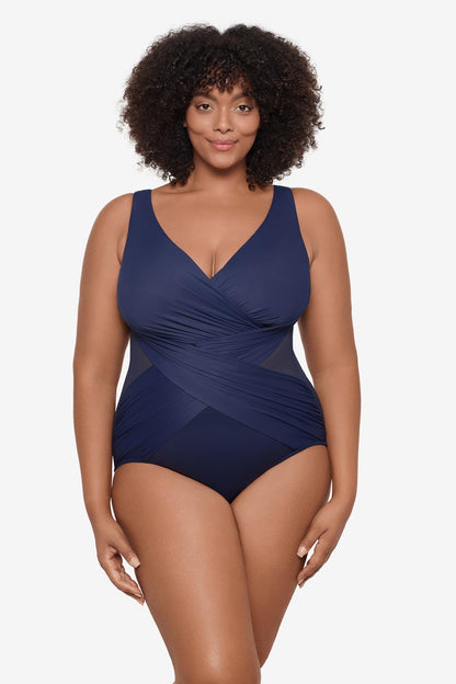 Miraclesuit Mulberry Plus Size Crossover One Piece