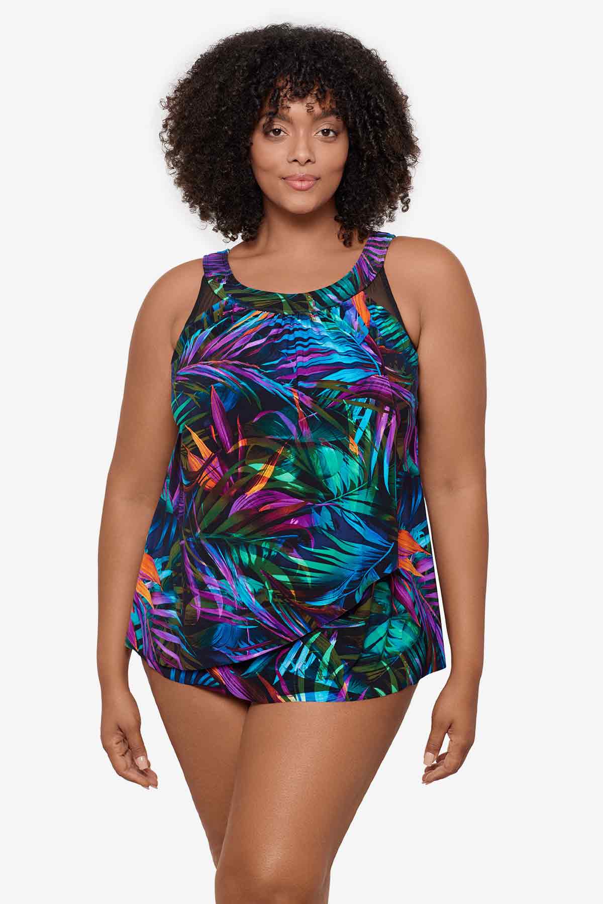 Miraclesuit Multi Plus Size Palma Paradiso Ursula Tankini Top