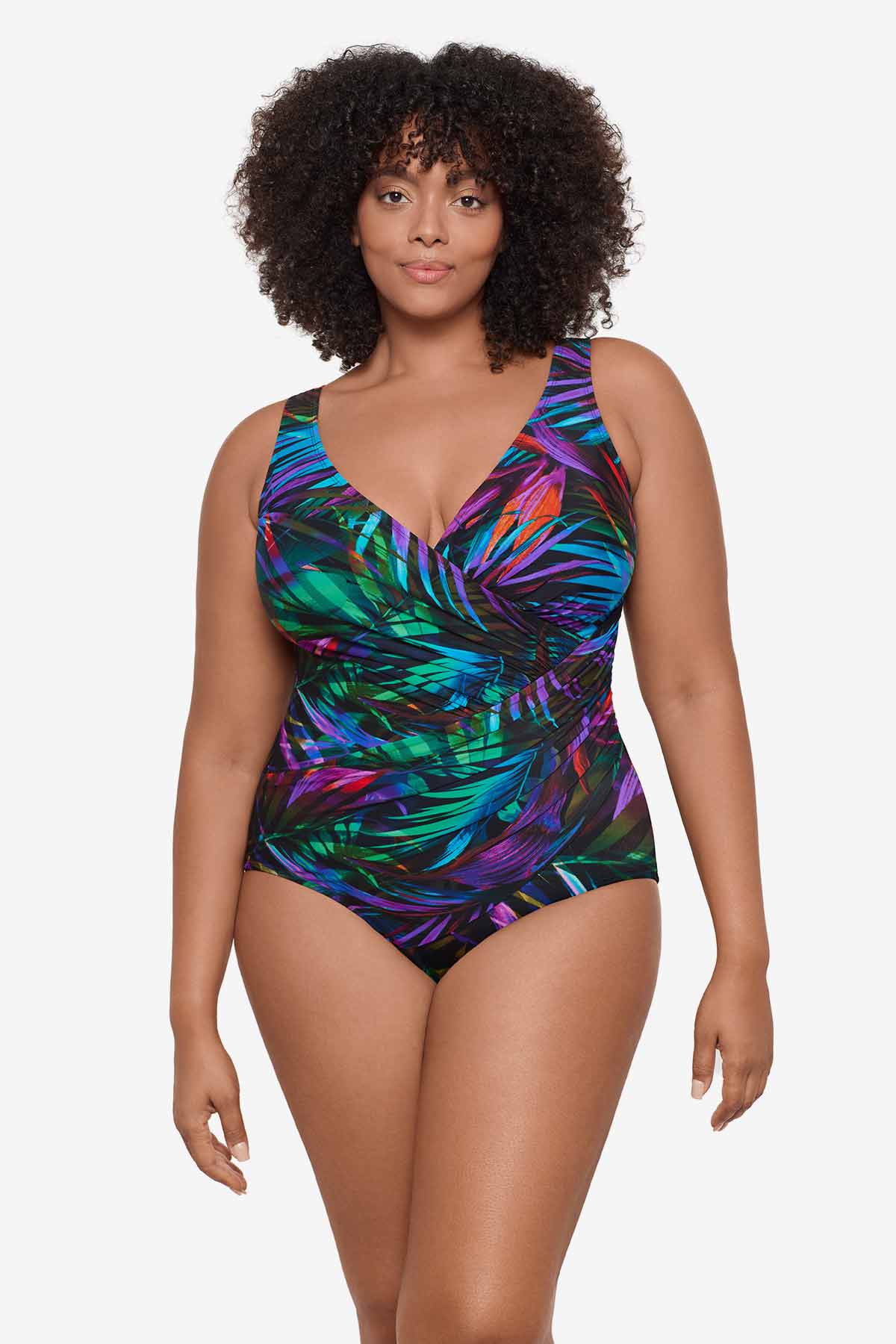 Miraclesuit Multi Plus Size Palma Paradiso Oceanus One Piece Swimsuit