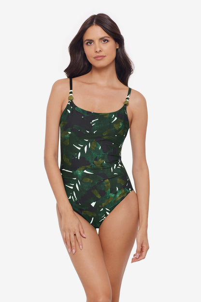 Miraclesuit Green/Multi Magicsuit Palmetto Cady One Piece Swimsuit