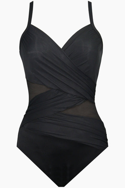 Miraclesuit Black Mystify One Piece Swimsuit