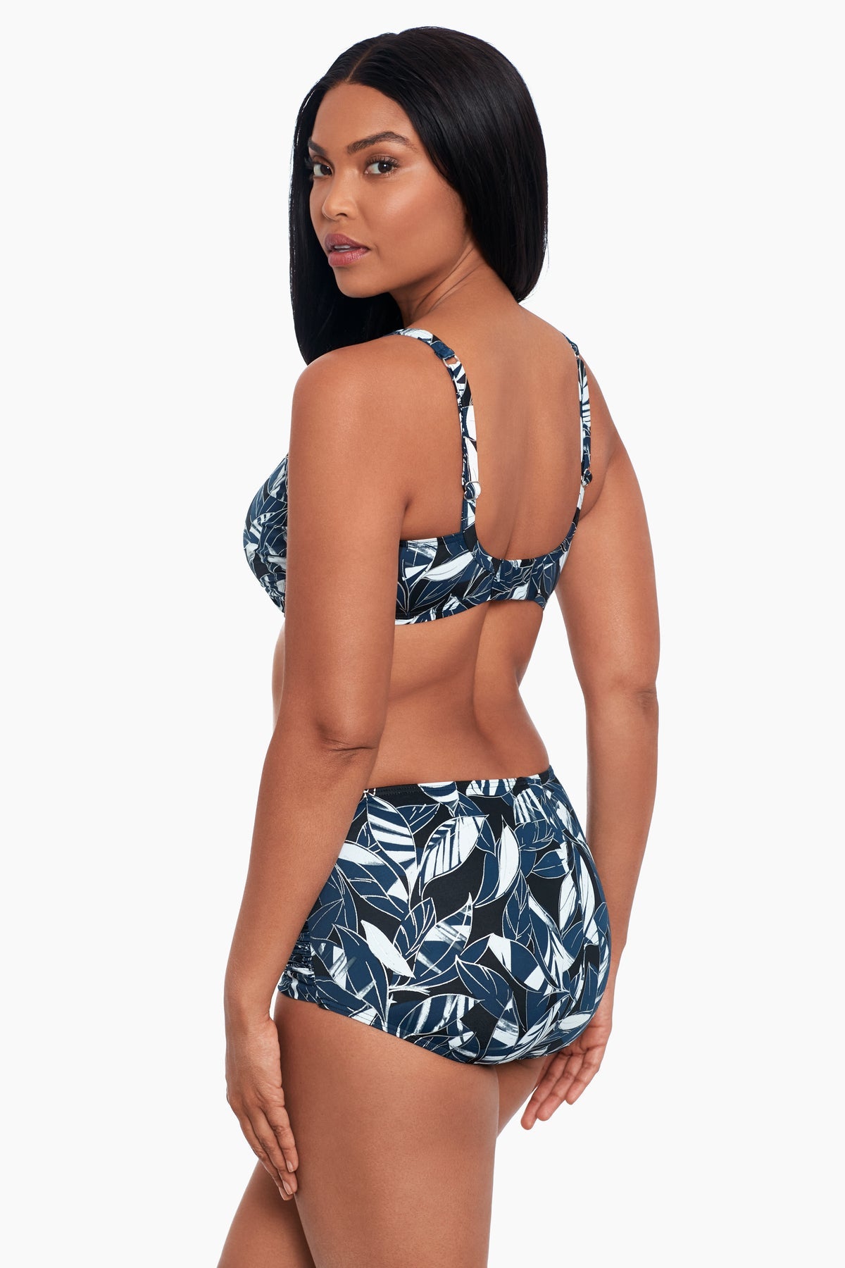 Miraclesuit Silver Shimmer Shadows Norma Jean Retro Swim Bottom