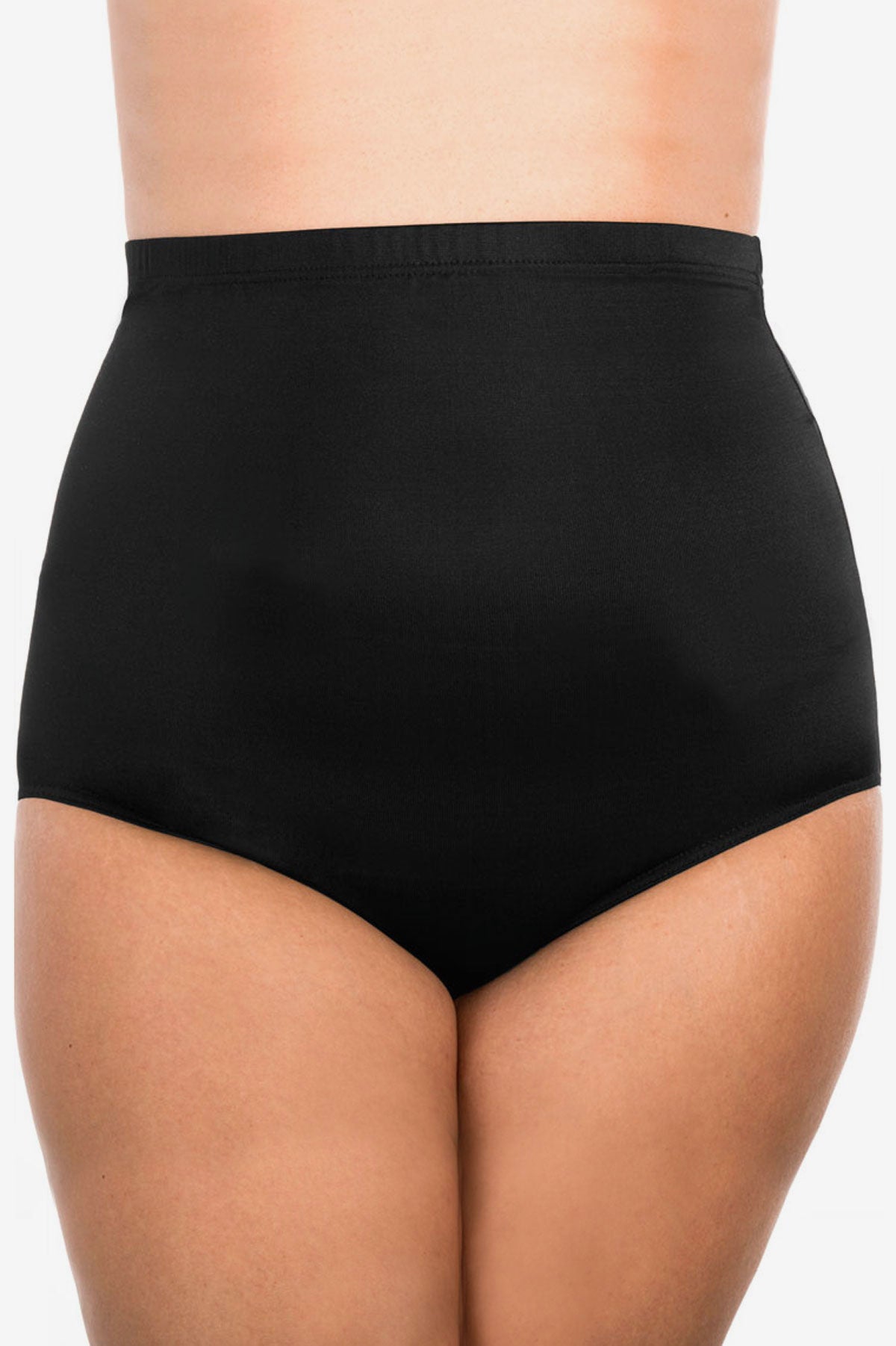 Miraclesuit Black Plus Size High Waist Swim Bottom