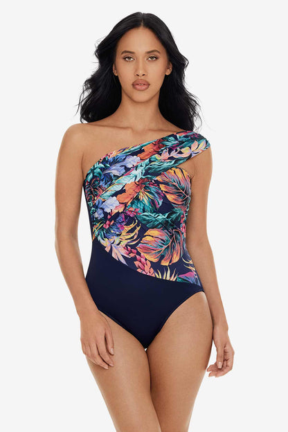 Miraclesuit Navy/Multi Goddess One Piece in Belize