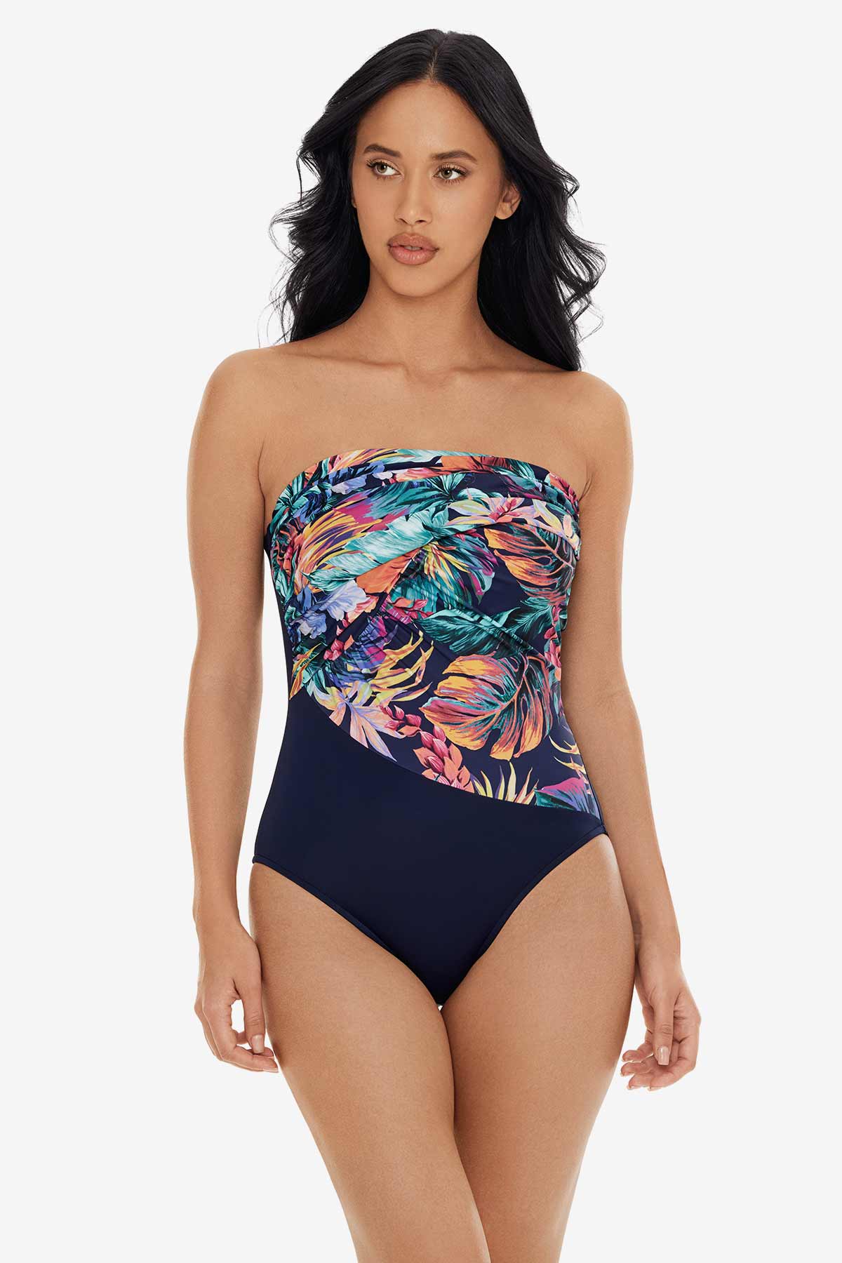 Miraclesuit Navy/Multi Goddess One Piece in Belize
