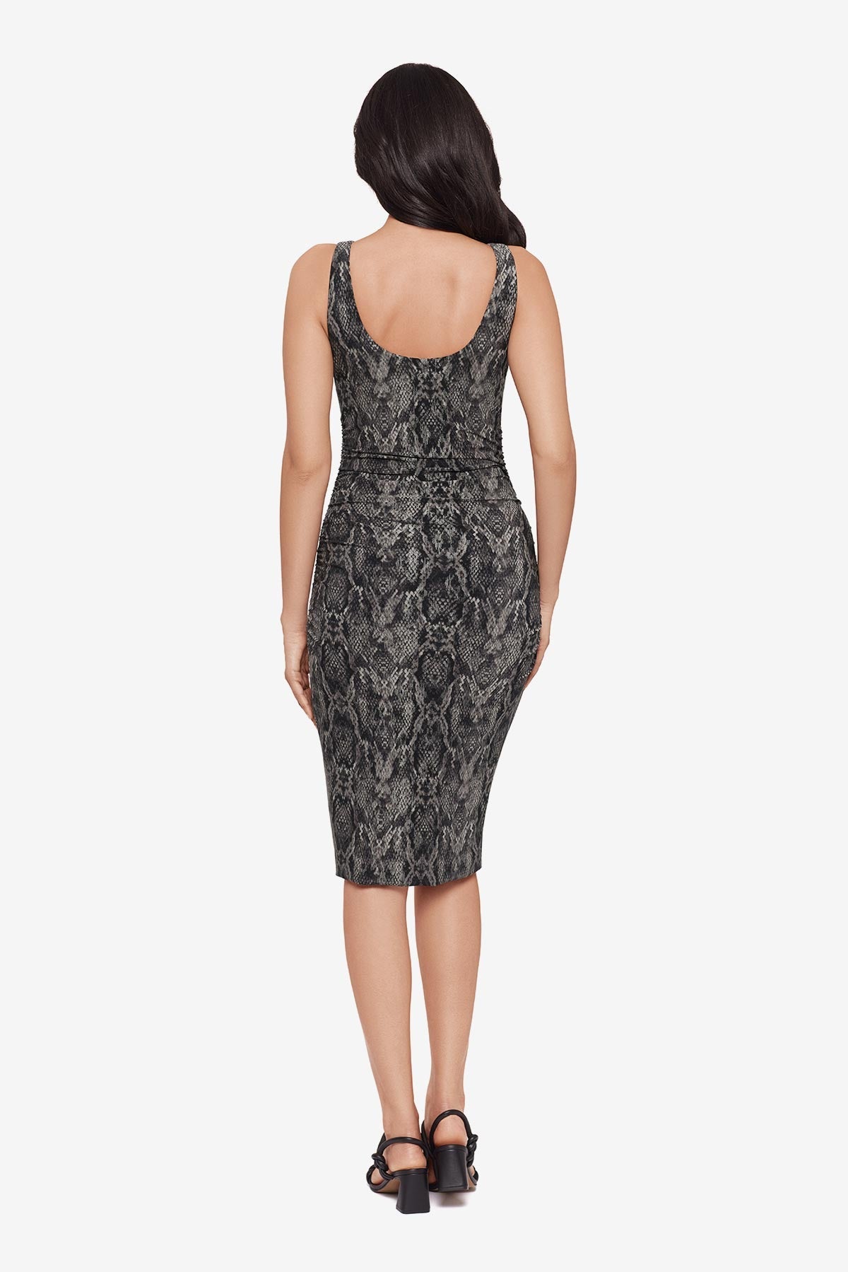 Miraclesuit Black/Multi Body by Regi Shaping Dress In Serpiente