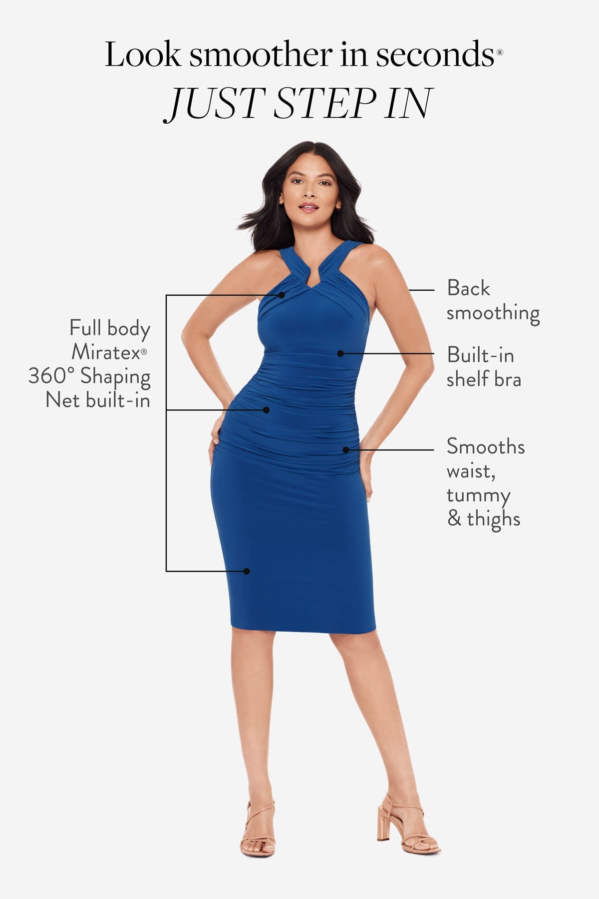 Miraclesuit Cobalt Idol Shaping Dress in Cobalt