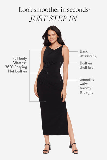 Miraclesuit Black Body by Maxi Shaping Dress in Black