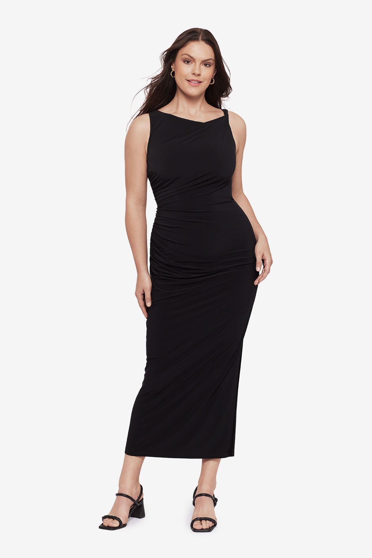 Miraclesuit Black Body by Maxi Shaping Dress in Black