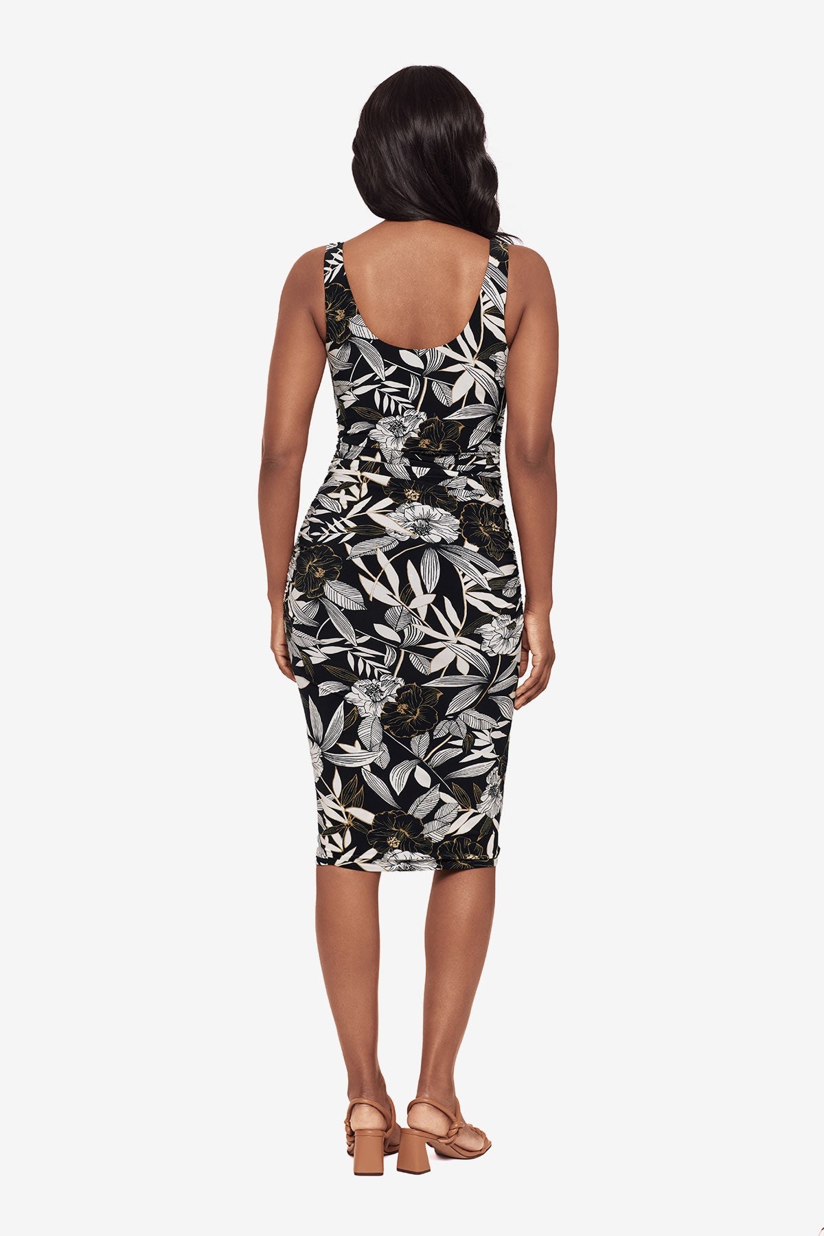 Miraclesuit Black/Multi Body by Suki Shaping Dress In Lirios