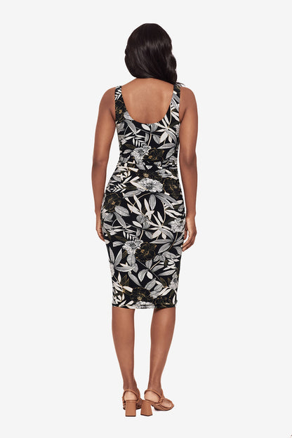 Miraclesuit Black/Multi Body by Suki Shaping Dress In Lirios