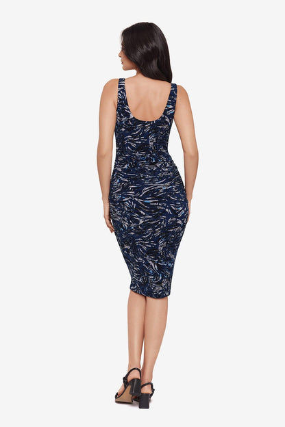 Miraclesuit Blue/Multi Body by Regi Shaping Dress In Sodalite